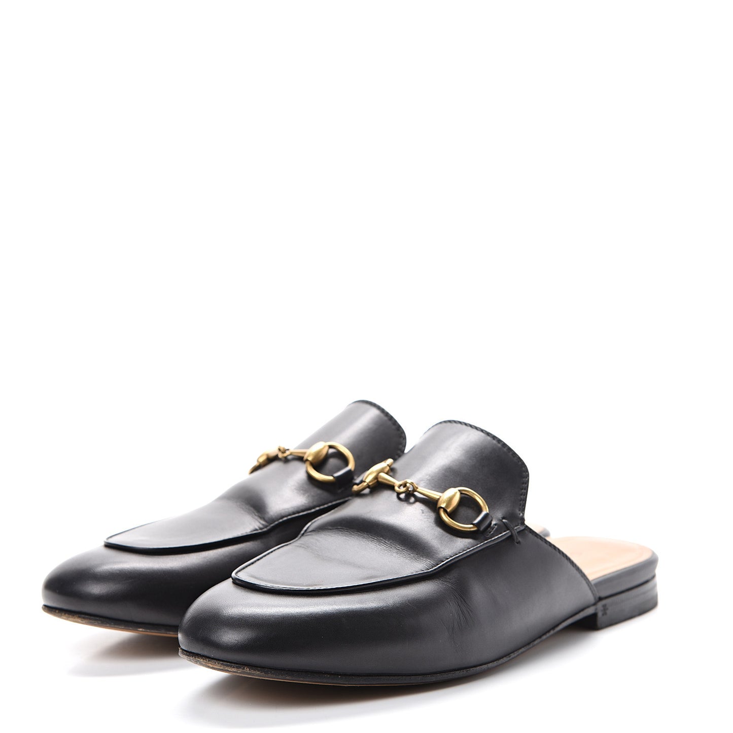 Calfskin Womens Princetown Slippers 36 Black