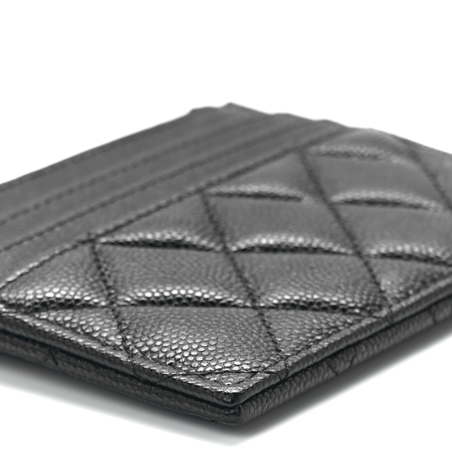 Chanel Caviar Quilted CC Zip Card Holder Black 10 of 12