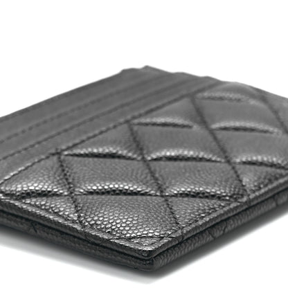 Chanel Caviar Quilted CC Zip Card Holder Black 10 of 12