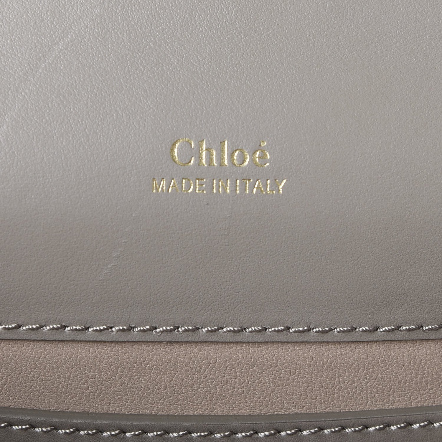 Chloe Shiny Goatskin Calfskin Mini Aby Chain Shoulder Bag Motty Grey 7 of 9