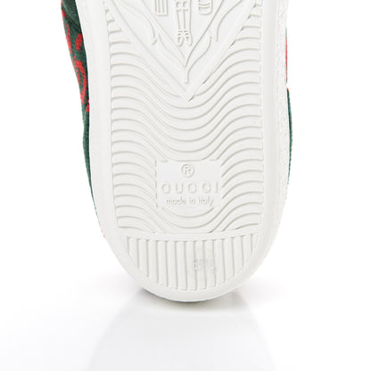 Gucci Terry Cloth GG Monogram Web Womens Ace Sneakers 35.5 Green Red 6 of 8