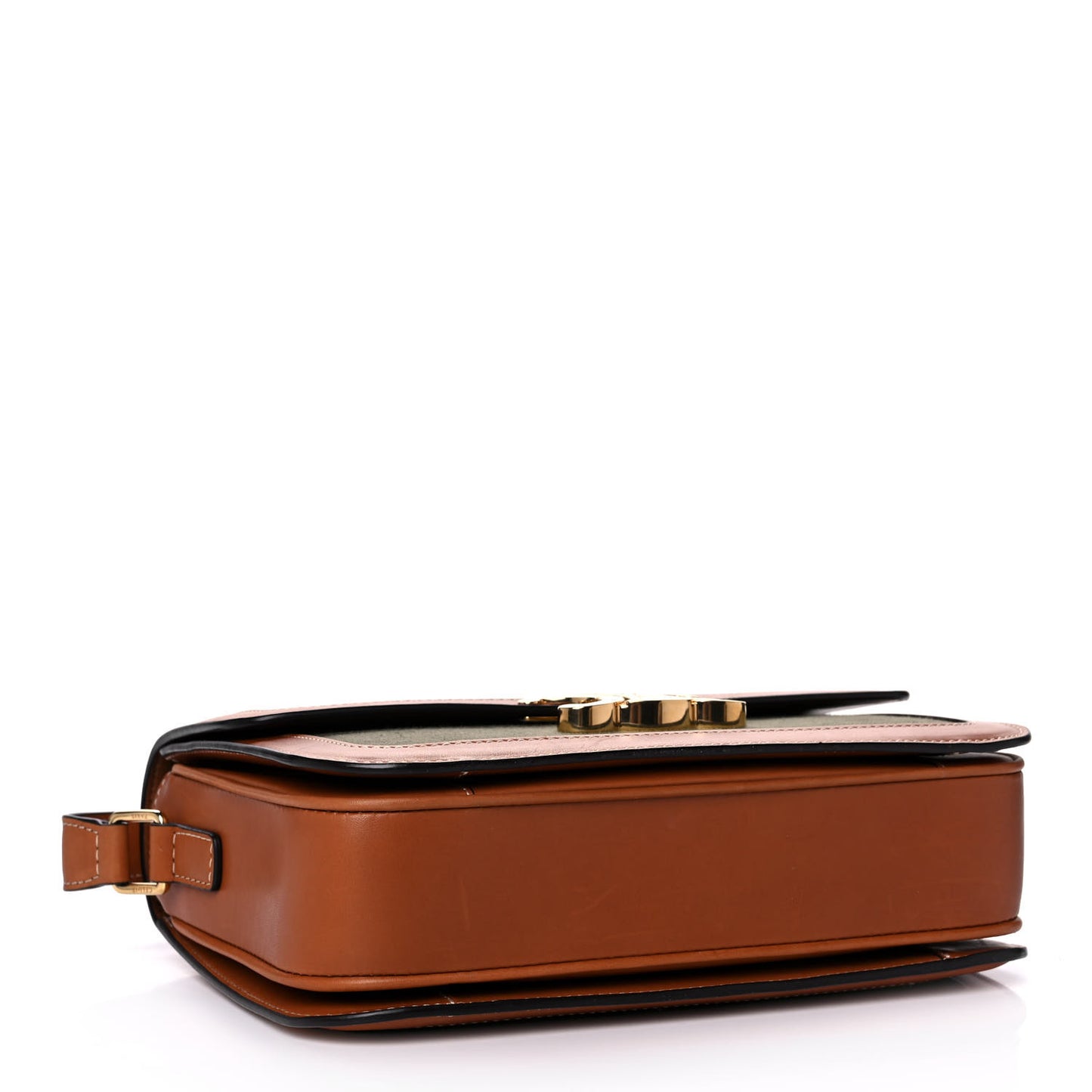 Textile Natural Calfskin Classique Triomphe Khaki Tan