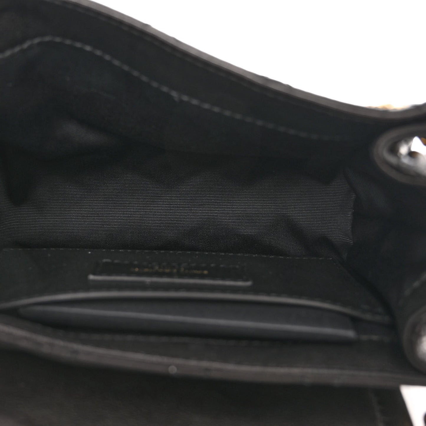 Lambskin Quilted Monogram Mini Nolita Black