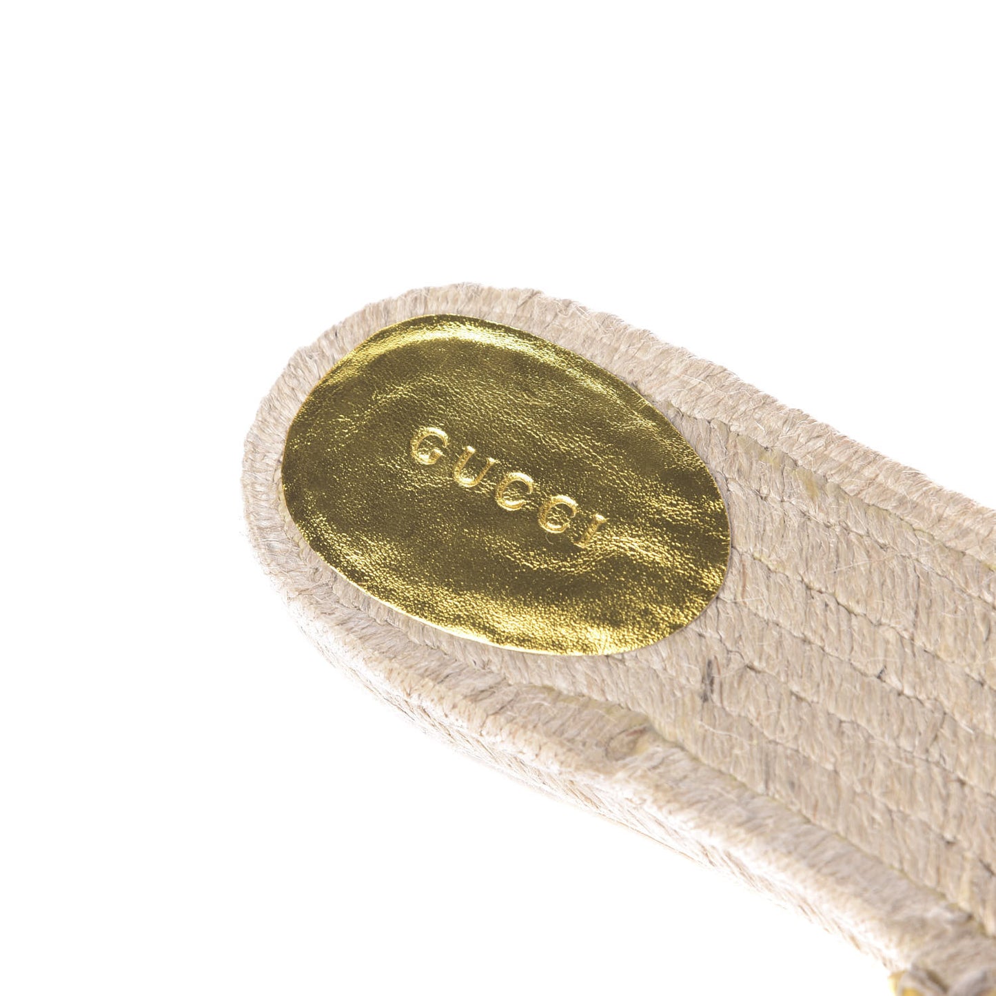 Metallic Nappa Matelasse GG Marmont Espadrille Slide Sandals 41 Oro