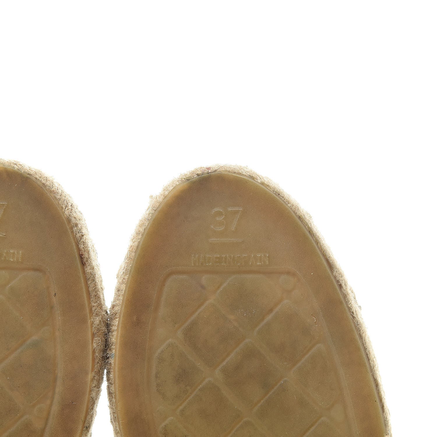 Chanel Lambskin CC Espadrilles 37 Beige Black 6 of 13