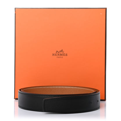Hermes Epsom Swift 32mm Belt Strap 85 Gold Black 6 of 6