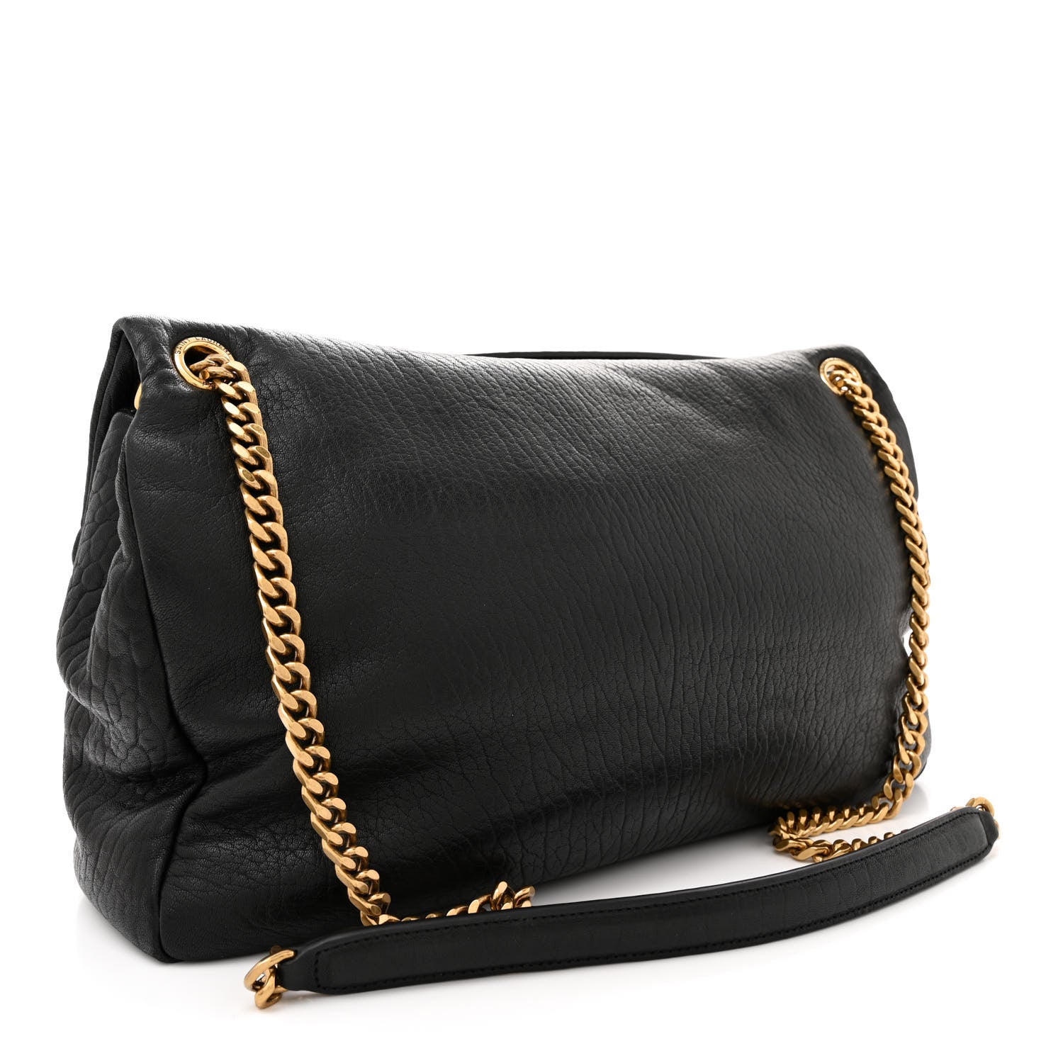 Saint Laurent Grained Lambskin Large Calypso Black 3 of 12