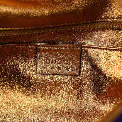Gucci Satin Malika Clutch Purple Gold 5 of 9