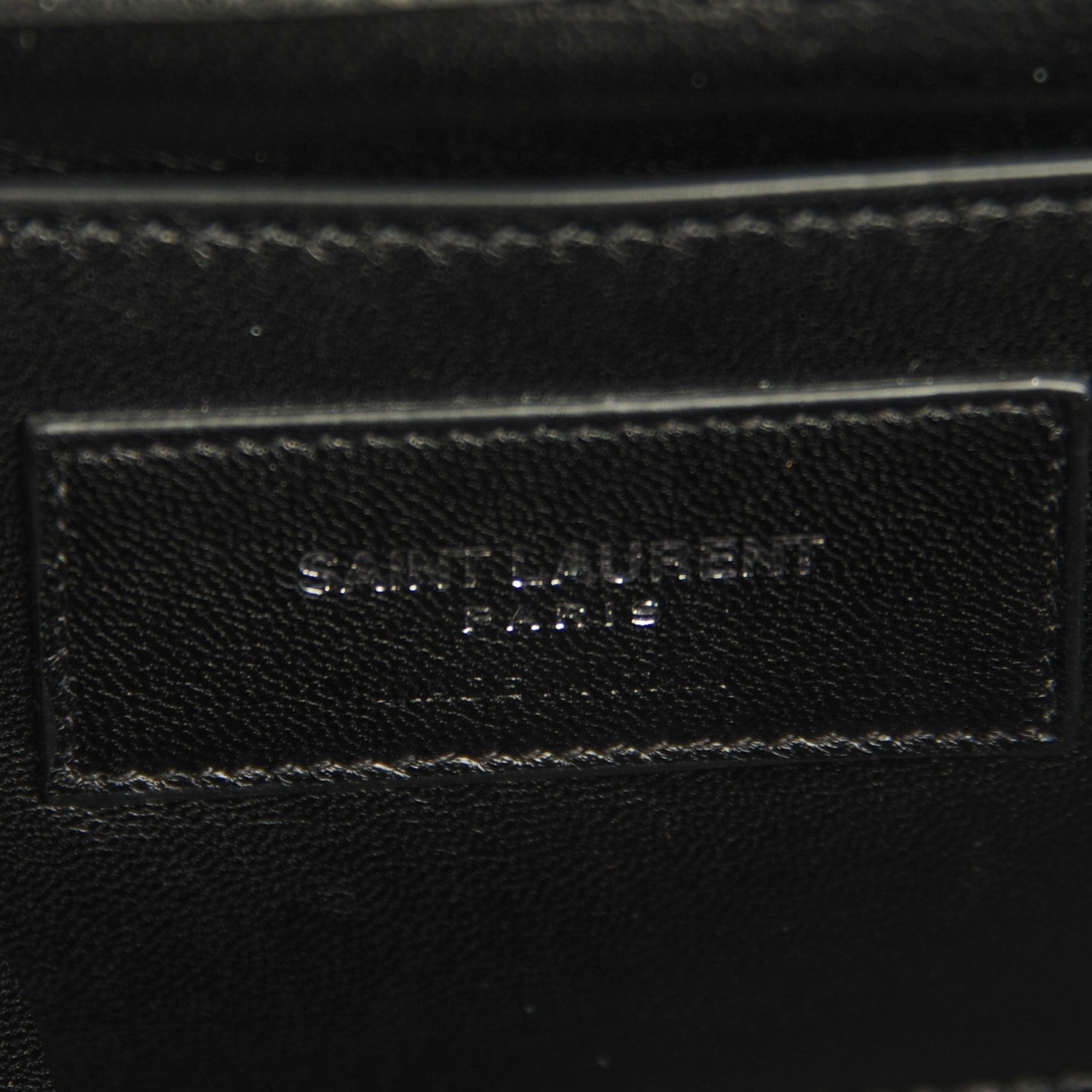 Saint Laurent Suede Crystal Studded Small Monogram Tassel Satchel Black 7 of 8