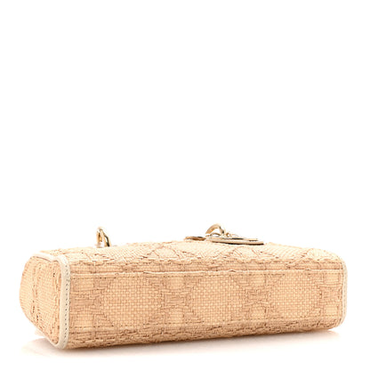 Christian Dior Raffia Macro Cannage Small Lady D-Joy Latte 4 of 9