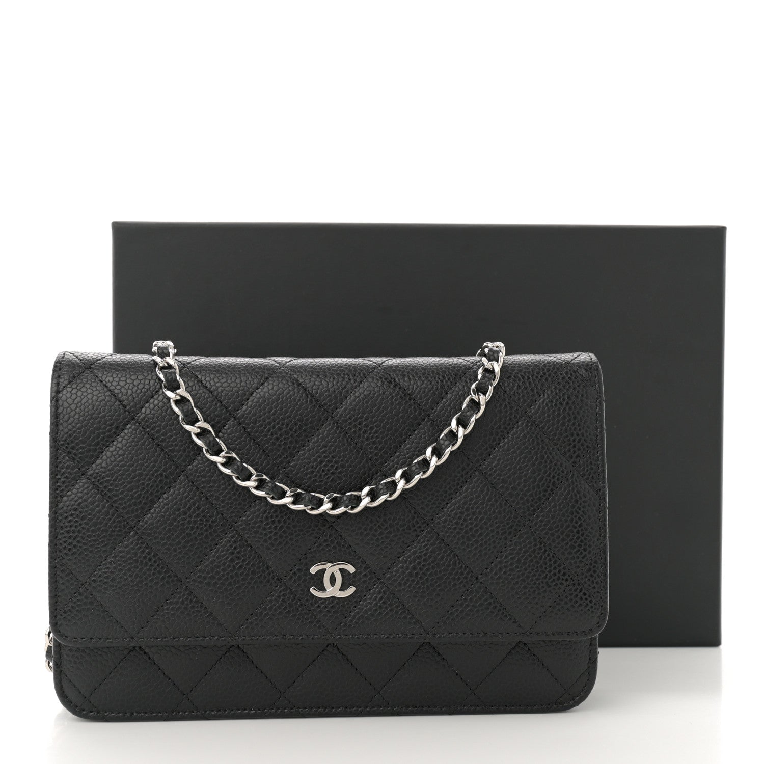 Chanel Caviar Quilted Wallet on Chain WOC Black 12 of 12