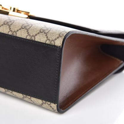 Gucci GG Supreme Monogram Calfskin Medium Padlock Shoulder Bag Beige Black Cuir 9 of 13