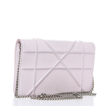 Christian Dior Grained Calfskin Diorama Wallet on Chain Pouch Rose Poudre 3 of 11