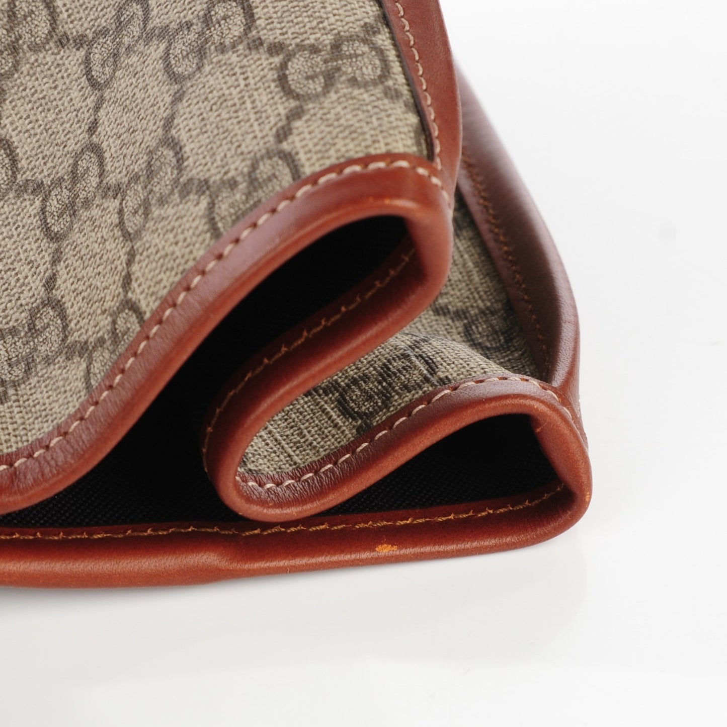 GG Plus Monogram Large Signature Web Loop Tote Brown
