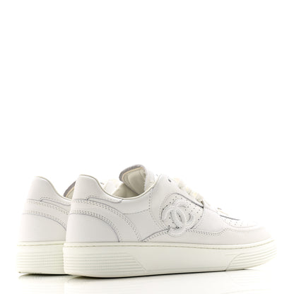Chanel Calfskin Womens CC Sneakers 36 White 4 of 10