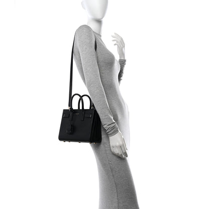 Saint Laurent Calfskin Nano Sac De Jour Black 2 of 10