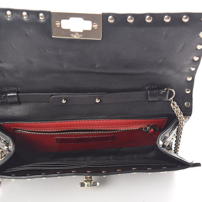 Valentino Garavani Lambskin Rockstud Spike Wallet on Chain Black 5 of 10