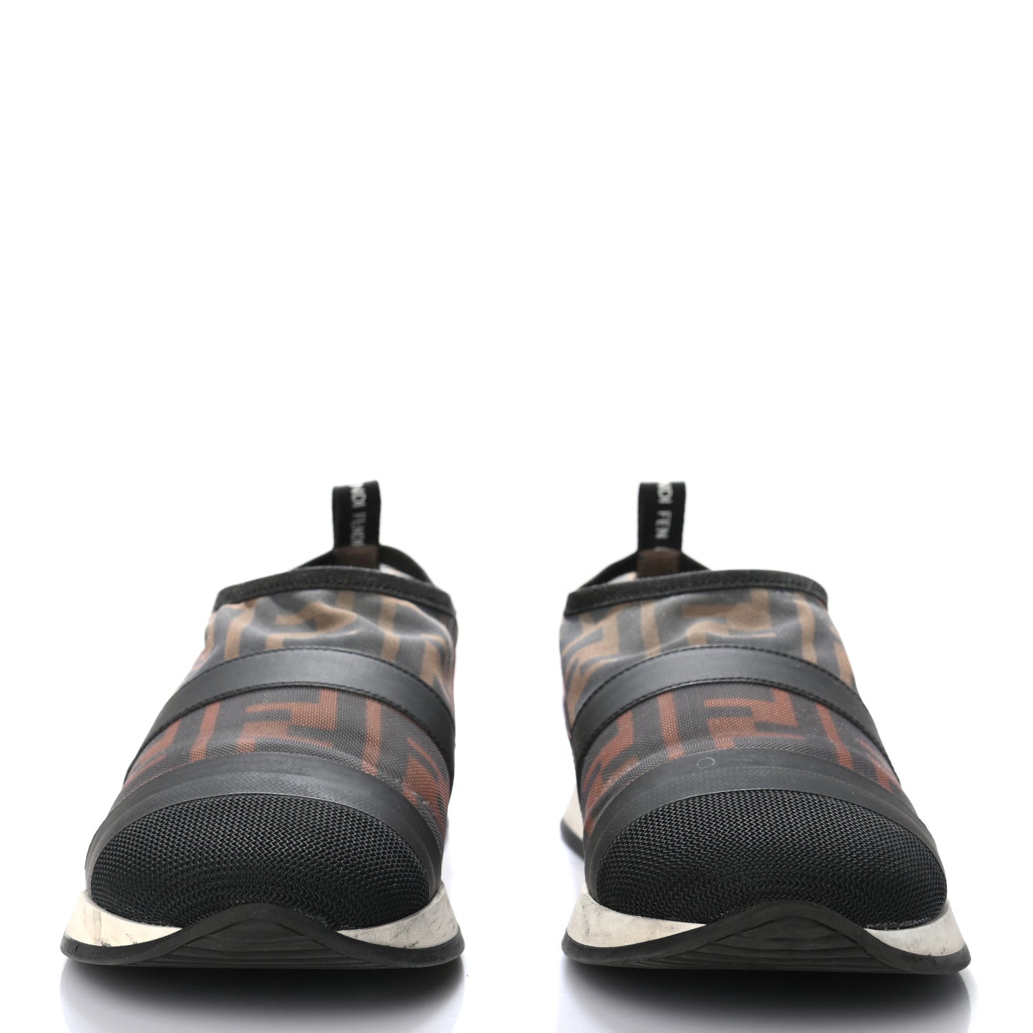 Fendi Technical Mesh FF Sneakers 38 Tobacco Red 2 of 7