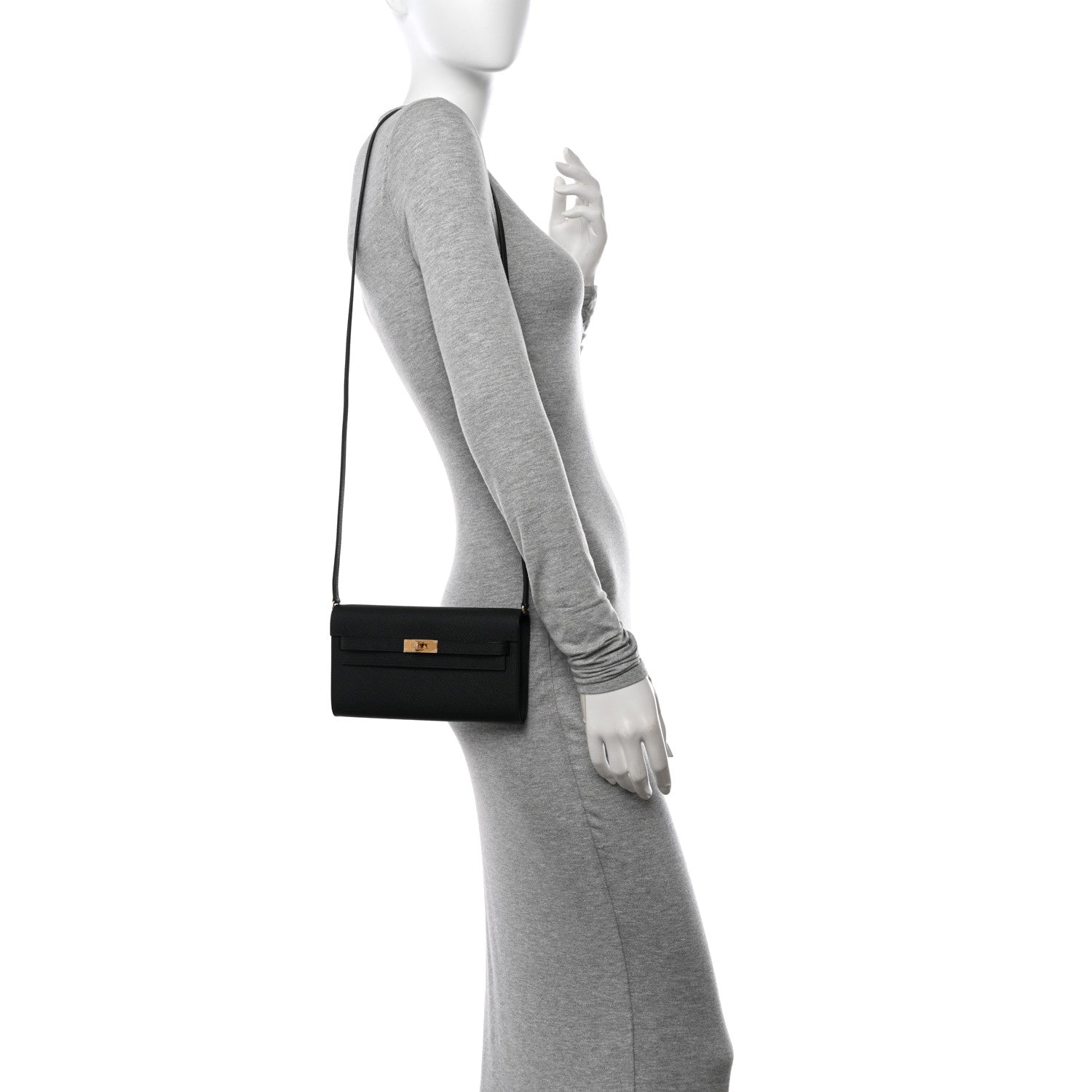 Hermes Epsom Kelly Wallet To Go Black 2 of 11