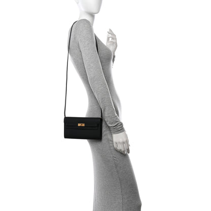 Hermes Epsom Kelly Wallet To Go Black 2 of 11