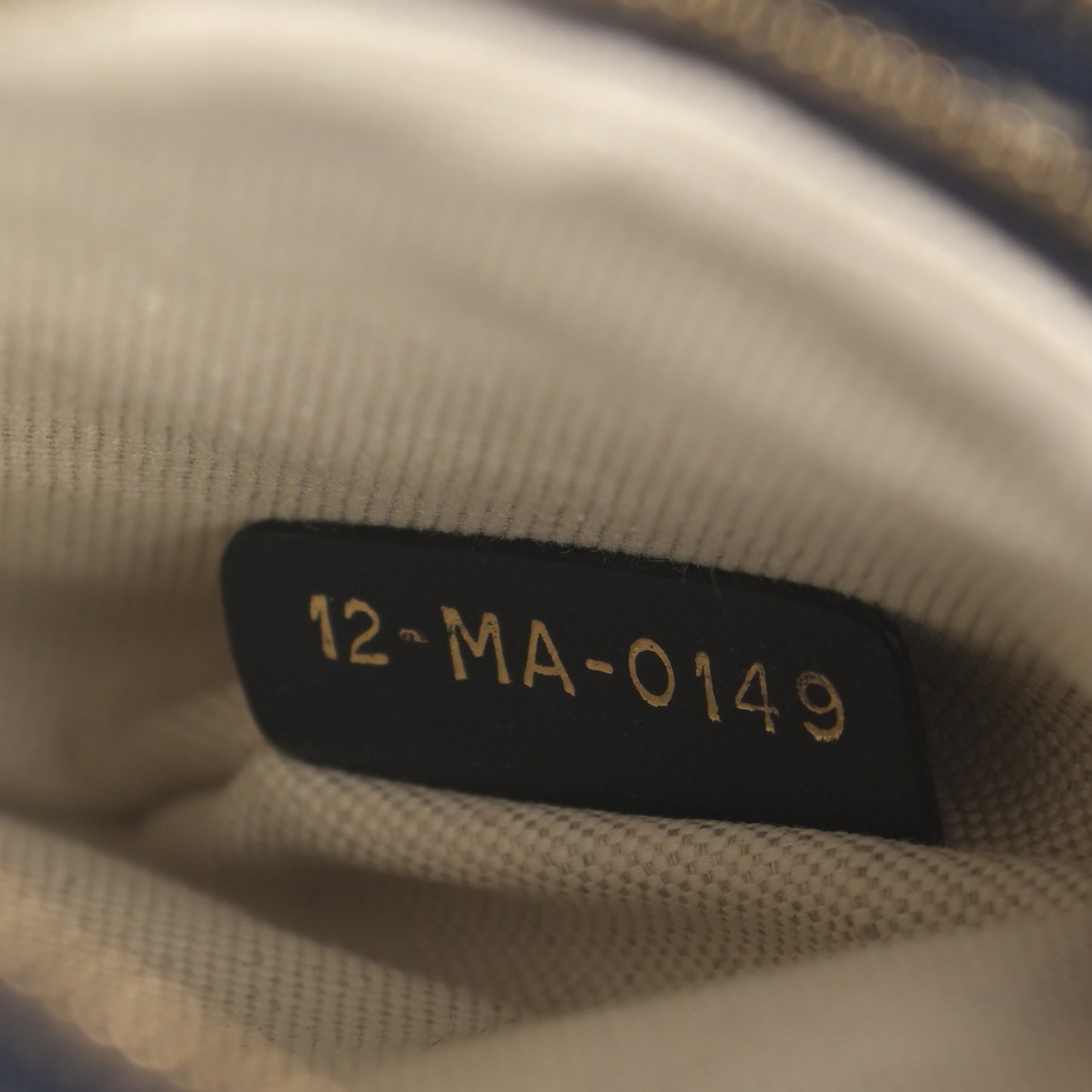 Oblique Saddle Pouch With Strap Navy Blue