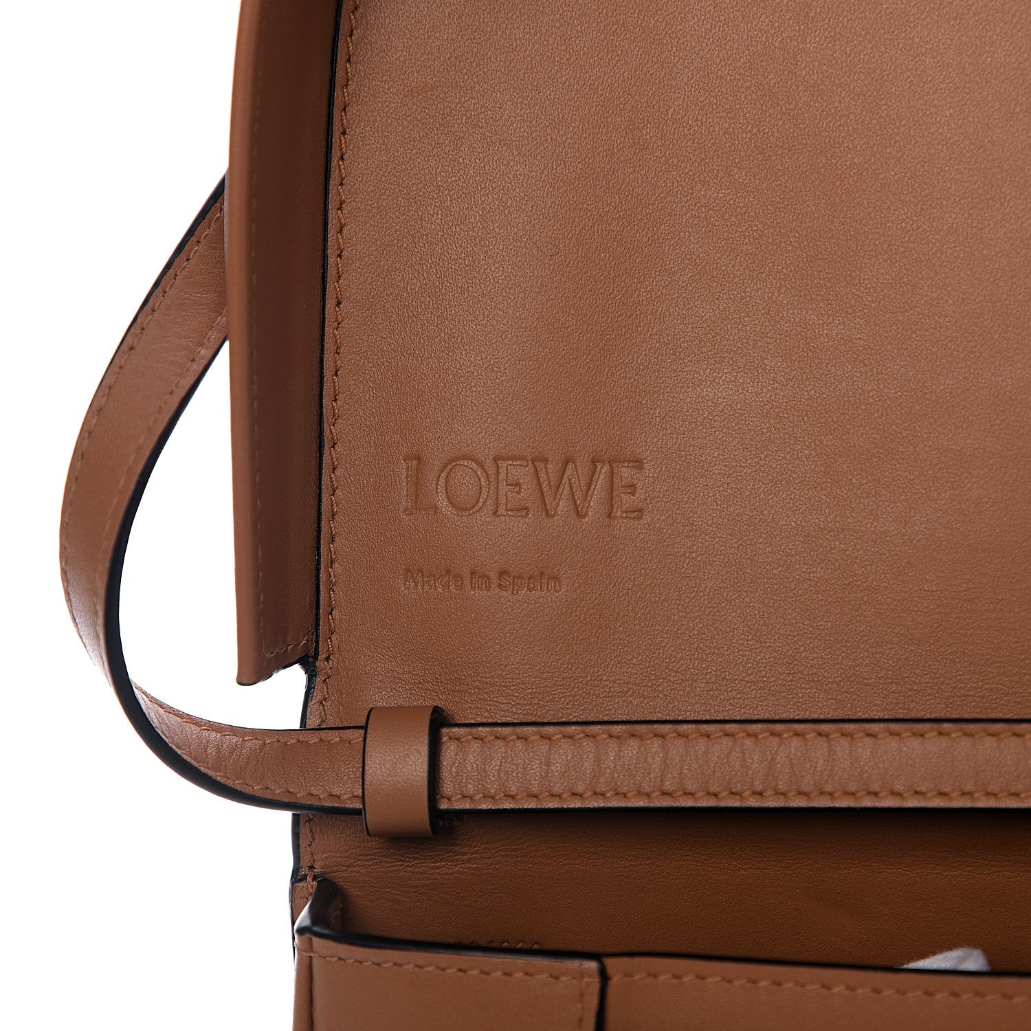 Loewe Calfskin Marine Stripe Mini Heel Shoulder Bag Tan 6 of 9