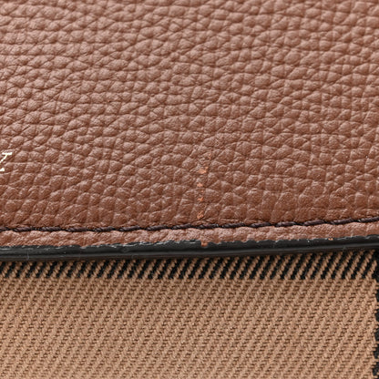 Burberry Derby Calfskin House Check Henley Wallet On Chain Tan 10 of 12