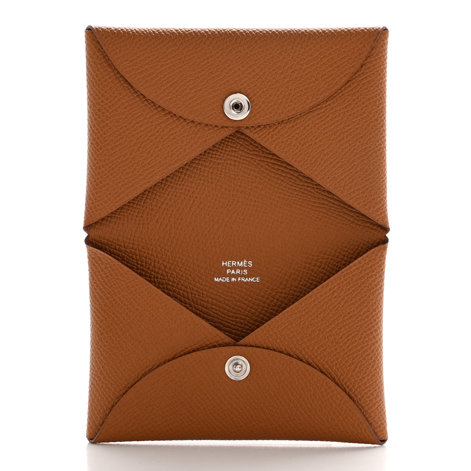 Hermes Epsom Calvi Card Case Gold 5 of 8