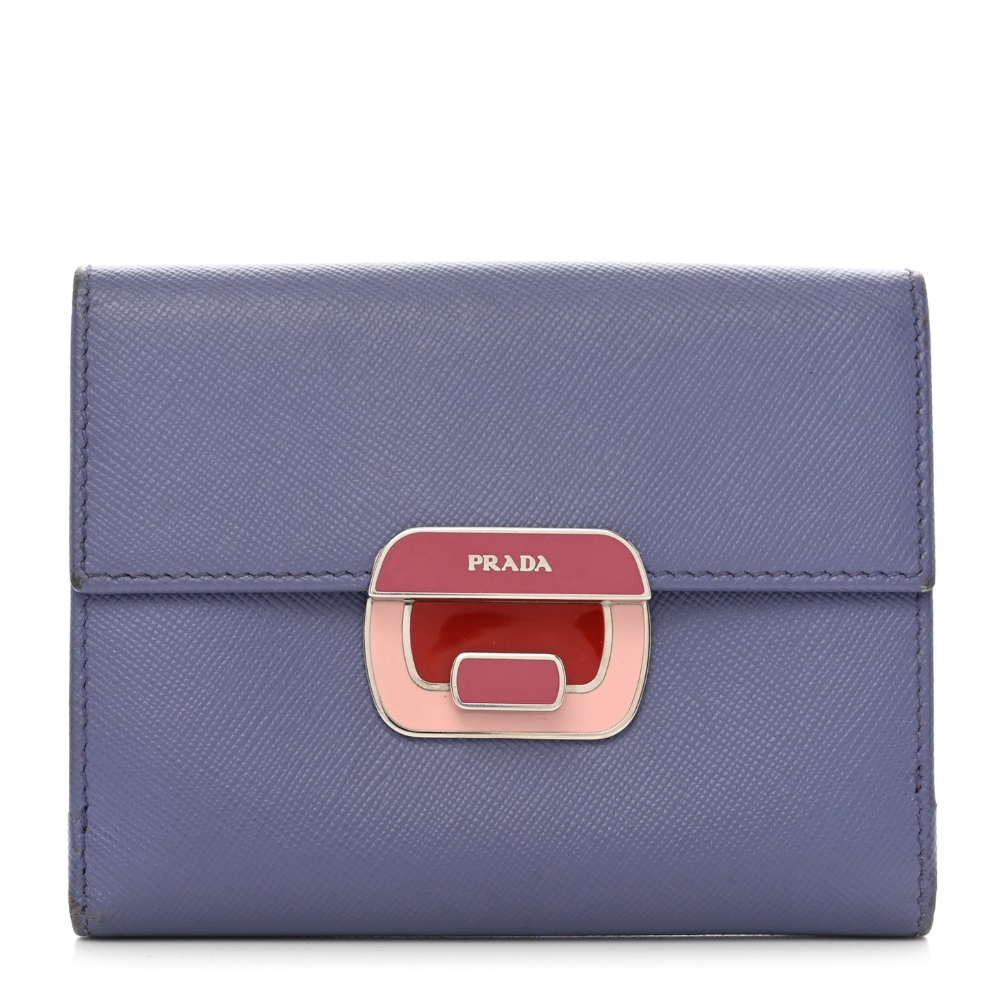 Saffiano Compact Flap Wallet Lilla