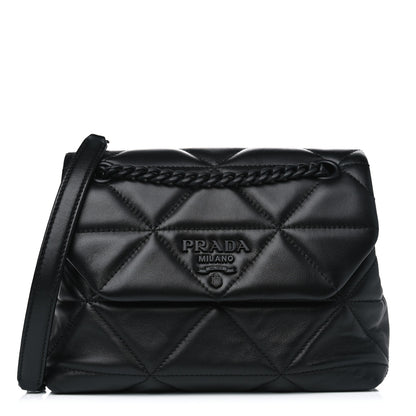Prada Nappa Triangle Stitched Small Spectrum Bag Black 1 of 4