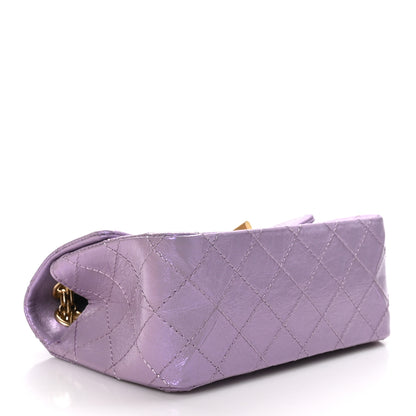 Chanel Glittered Aged Calfskin Quilted Mini 2.55 Reissue Flap Lilac 4 of 11