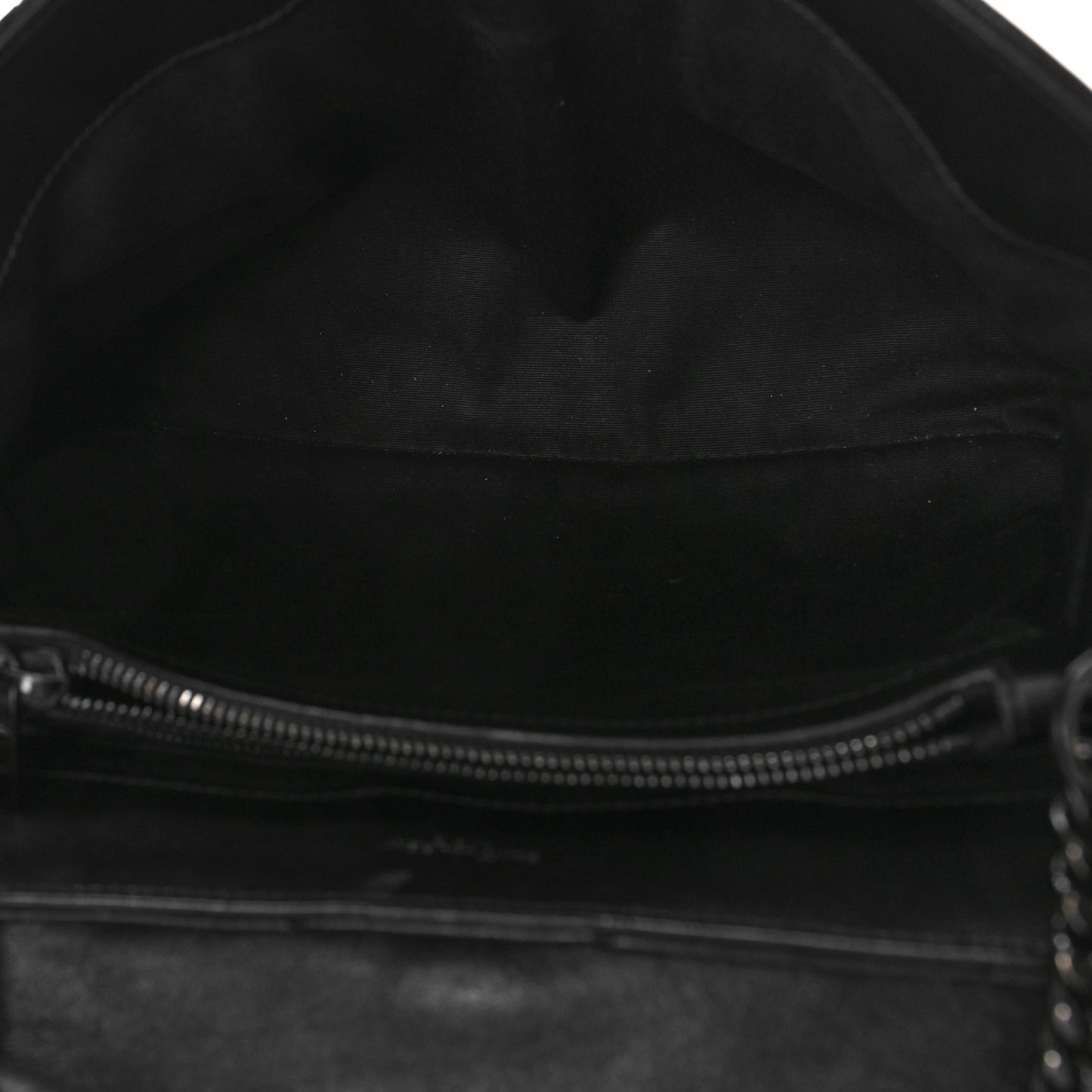 Calfskin Y Quilted Monogram Monochrome Medium Loulou Chain Satchel Black