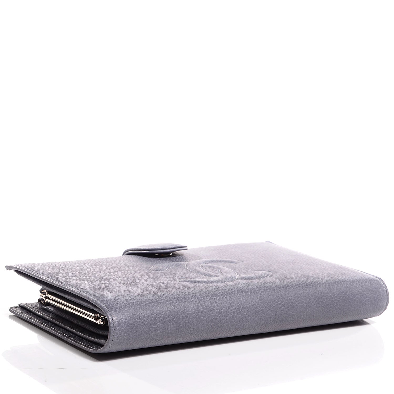 Chanel Caviar CC French Wallet Grey 5 of 9