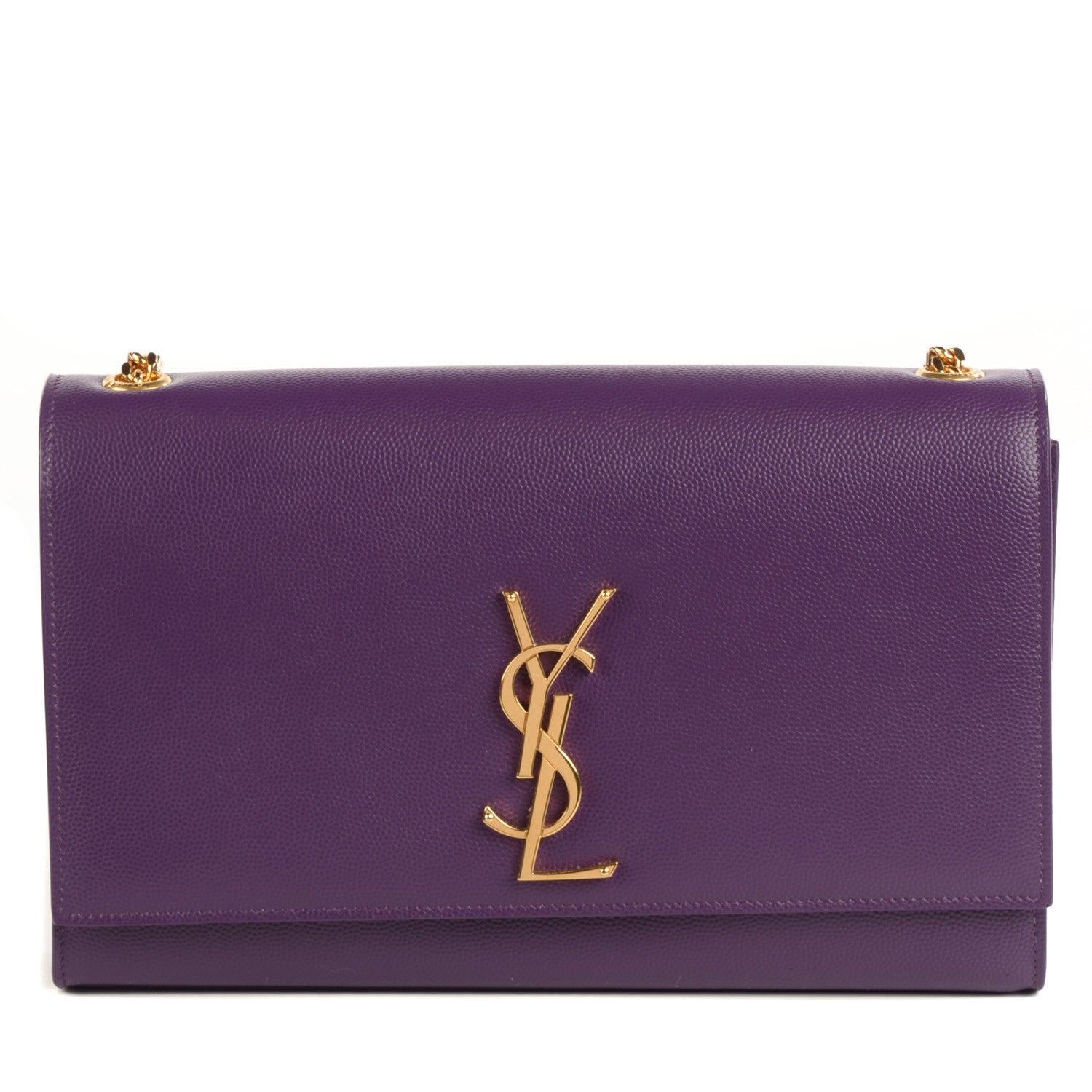Saint Laurent Grain de Poudre Medium Classic Monogram Satchel Lilac 1 of 8