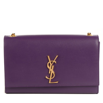 Saint Laurent Grain de Poudre Medium Classic Monogram Satchel Lilac 1 of 8