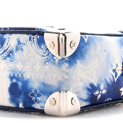 Louis Vuitton Cowhide Monogram Bandana Mini Soft Trunk Blue 9 of 12