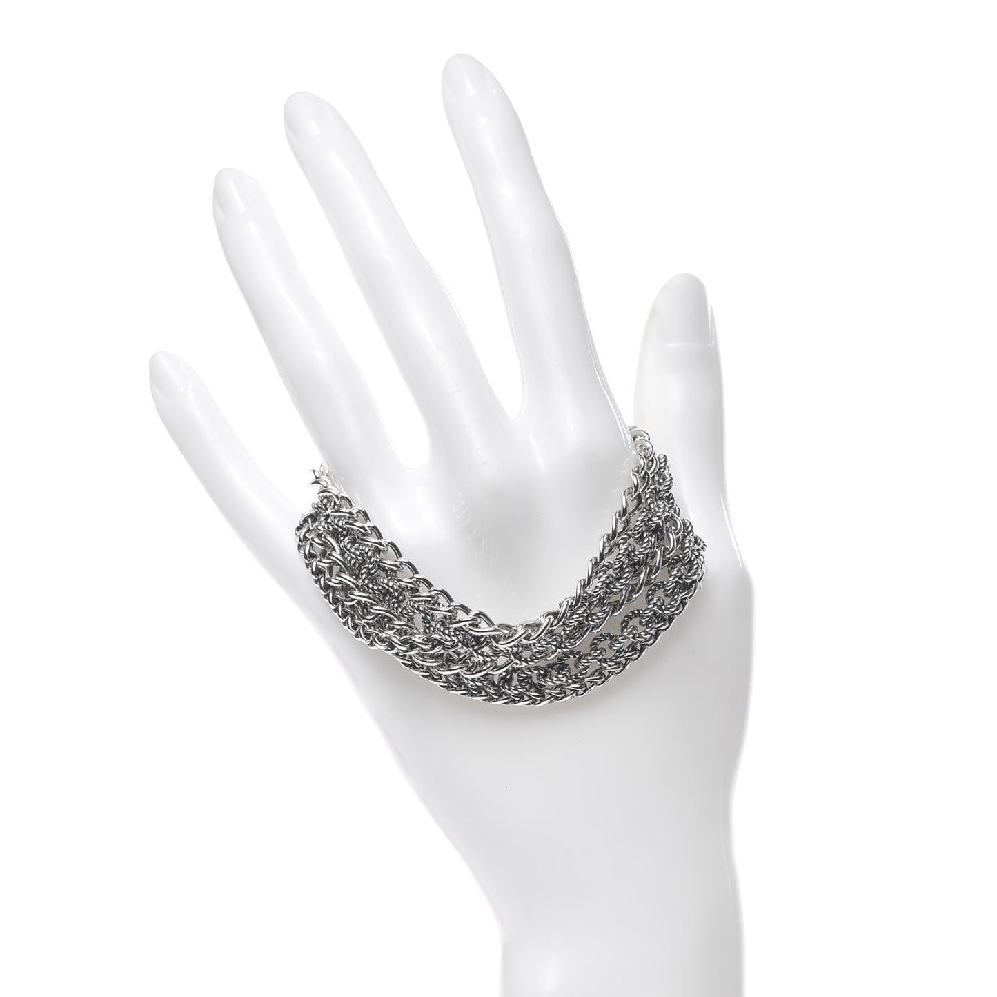 Sterling Silver Multi Chain Toggle Bracelet