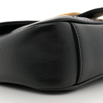 Gucci Calfskin Matelasse Mini GG Marmont Shoulder Bag Black 9 of 11