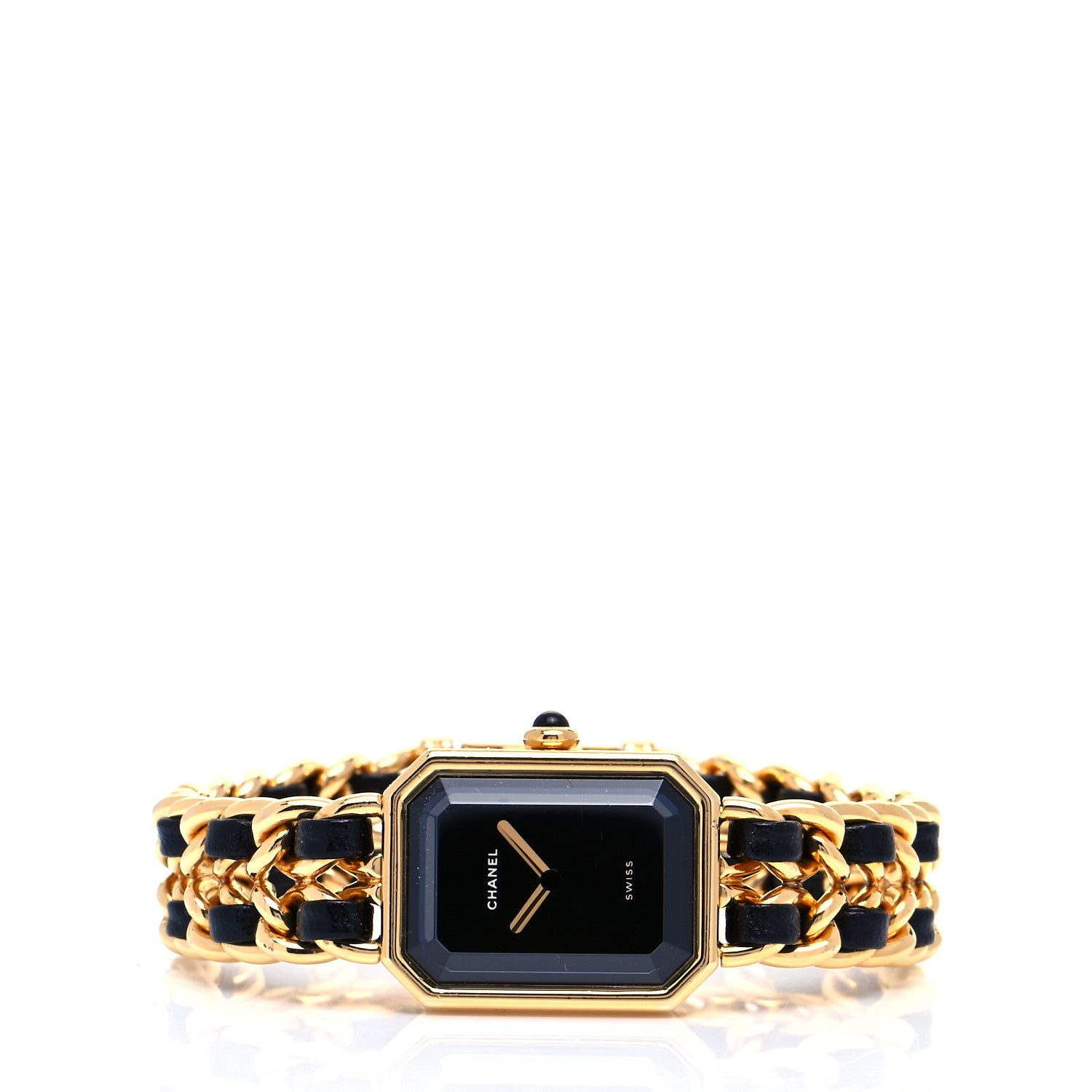 Chanel Stainless Steel Lambskin 20mm Chain Premiere Quartz Watch Gold M 2 of 6