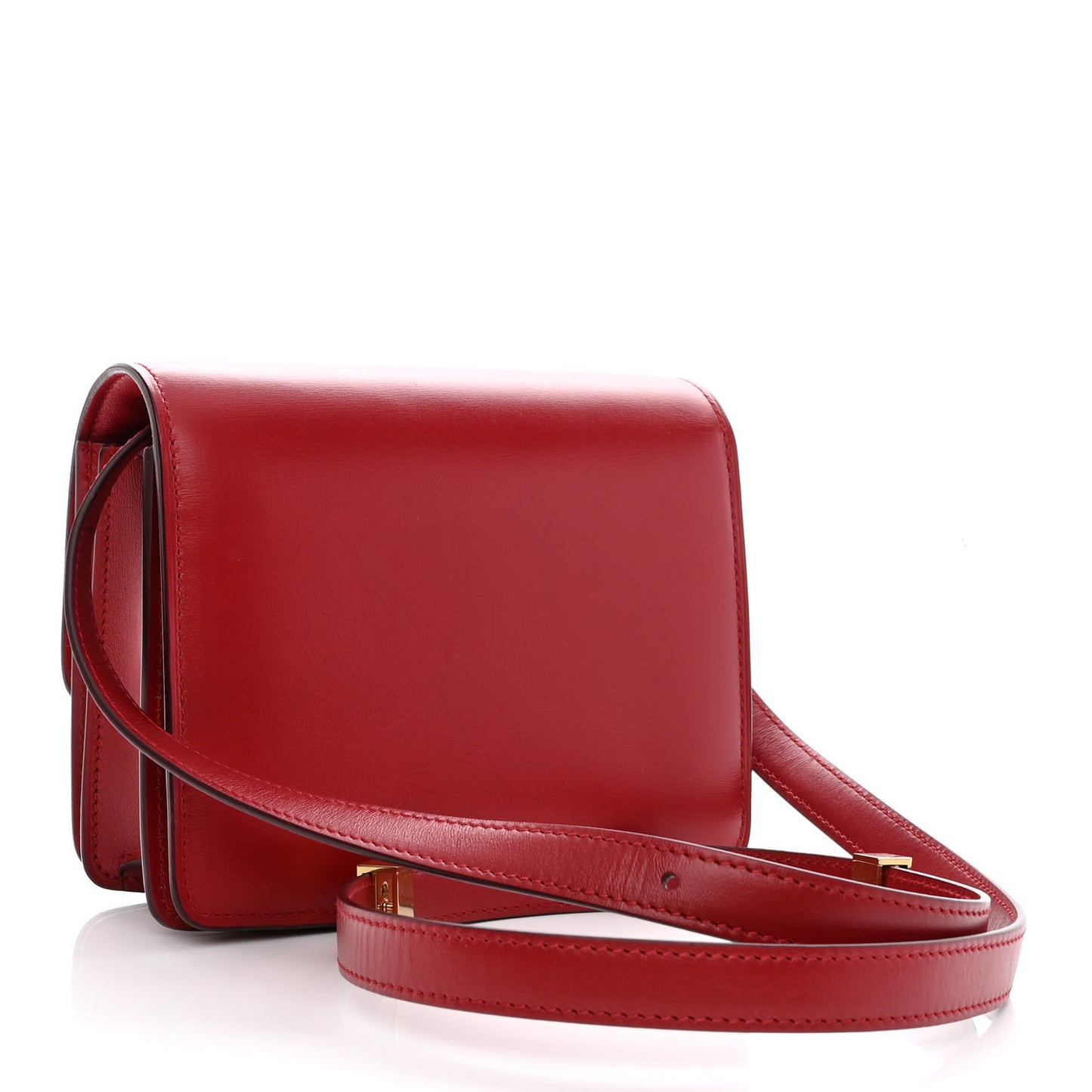 Box Calfskin Small Classic Box Flap Bag Red