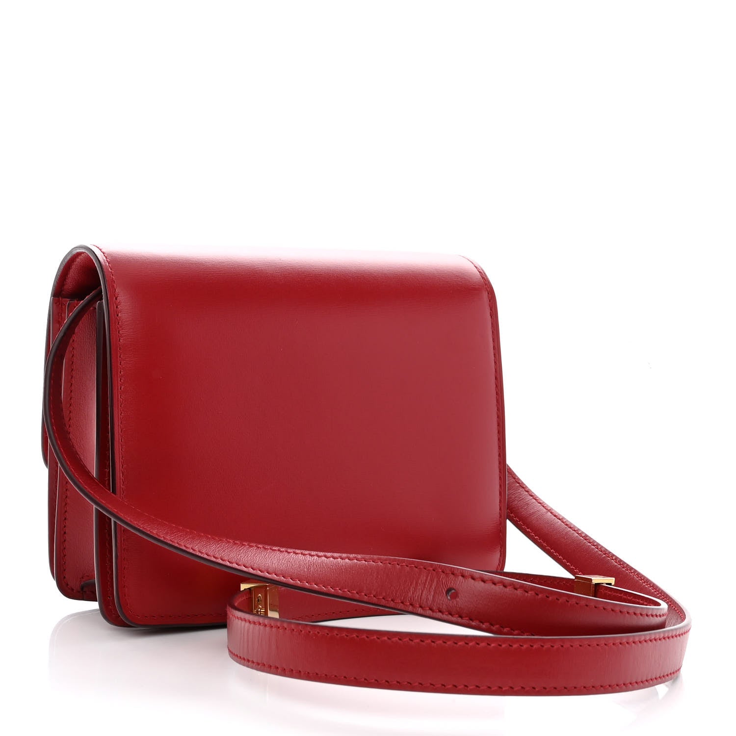 Celine Box Calfskin Small Classic Box Flap Bag Red 2 of 8