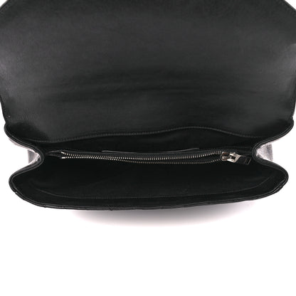 Saint Laurent Sheepskin Matelasse Chevron Monogram Large College Satchel Black 5 of 12
