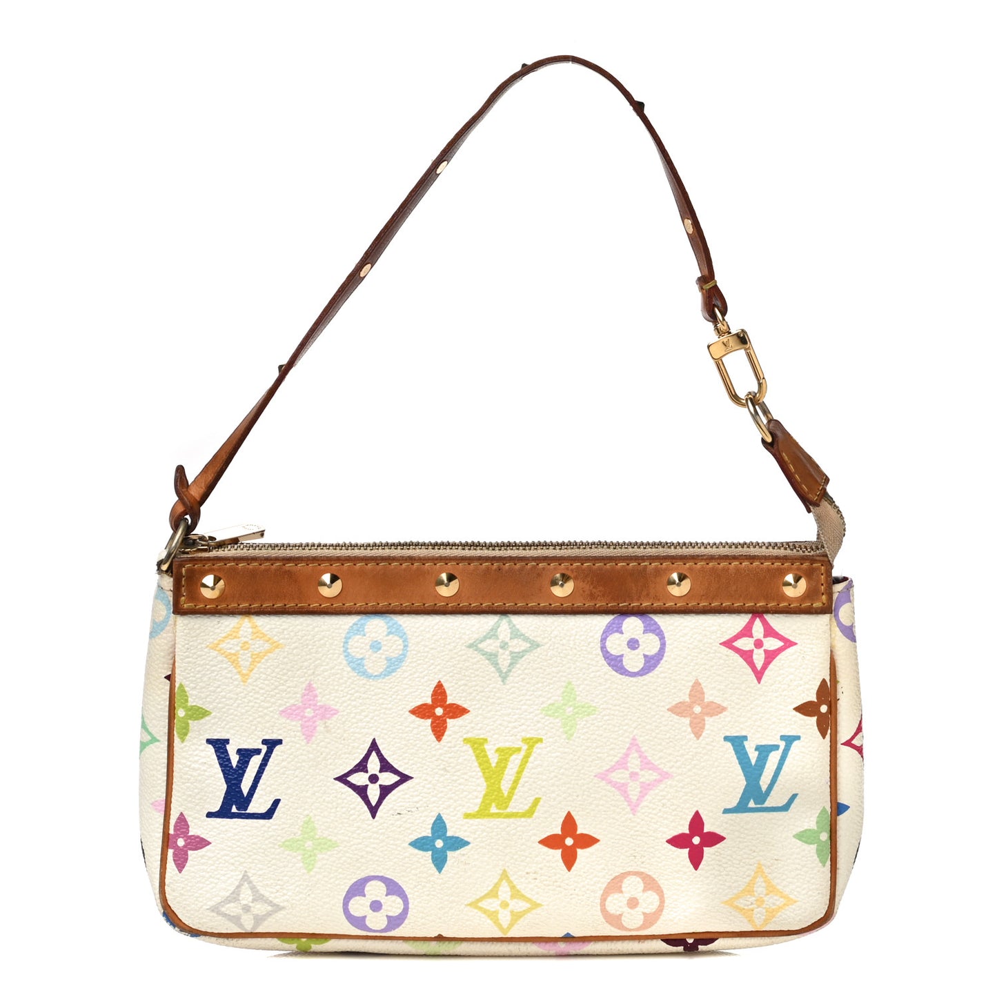 Monogram Multicolor Pochette Accessories White