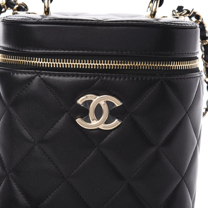 Chanel Lambskin Quilted Trendy Vanity Case Black 10 of 10