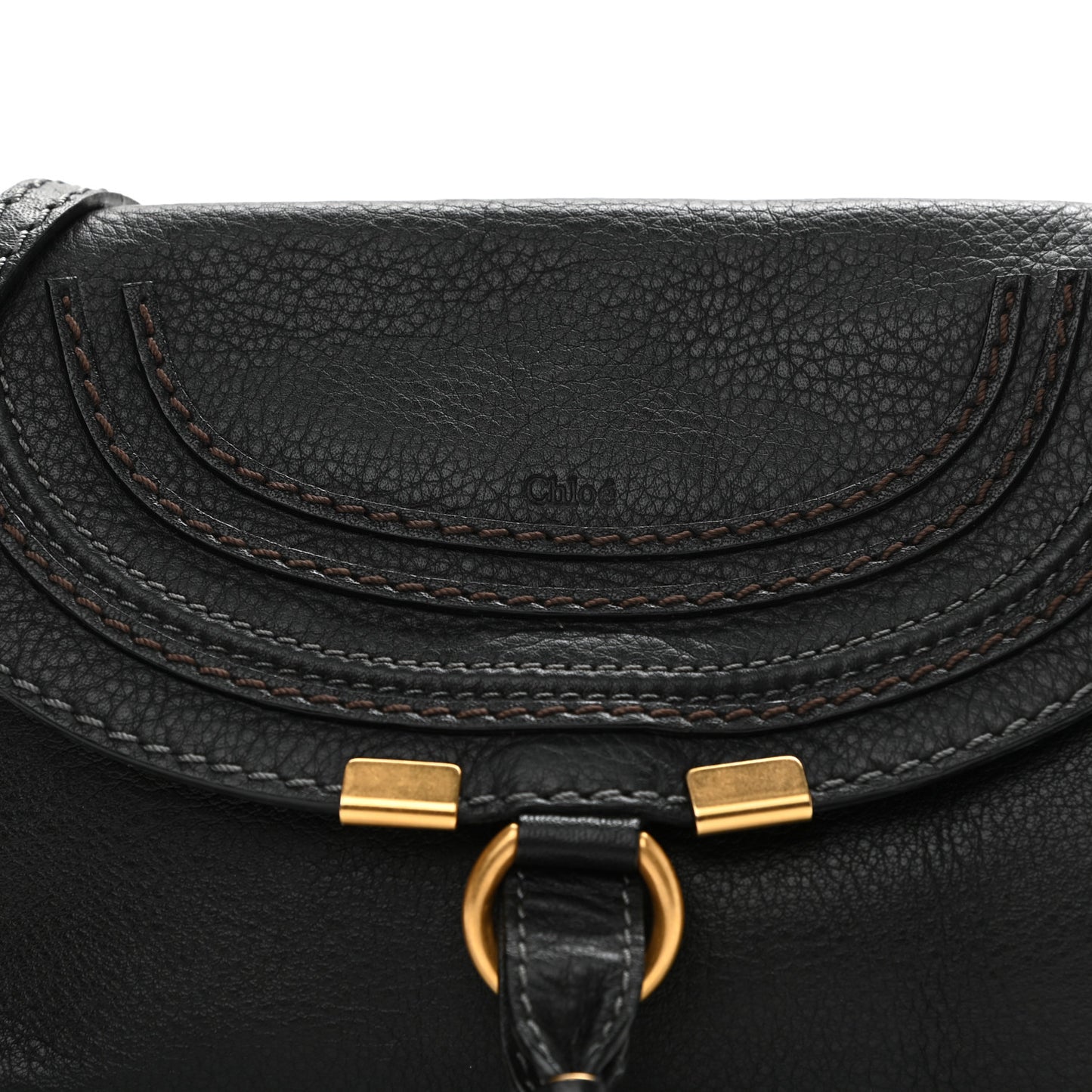 Calfskin Marcie Pochette Crossbody Bag Black