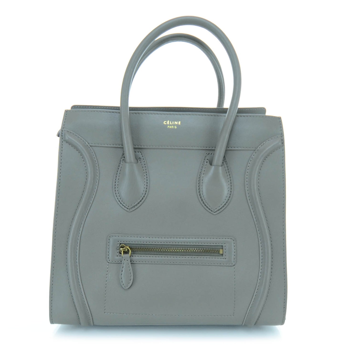 Smooth Calfskin Mini Luggage Bag Taupe