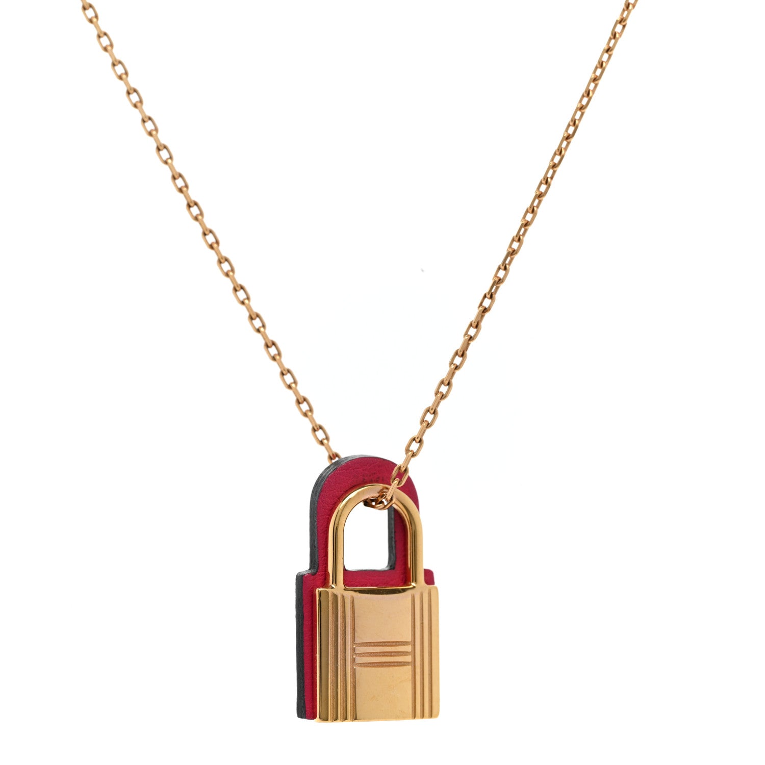 Hermes Swift Small O'Kelly Pendant Necklace Rose Mexico 1 of 6