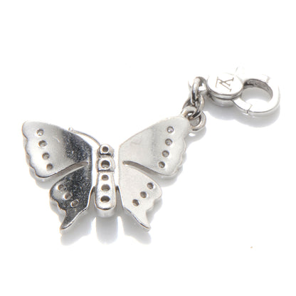 Louis Vuitton 18K White Gold Diamond Butterfly Charm Pendant 2 of 3