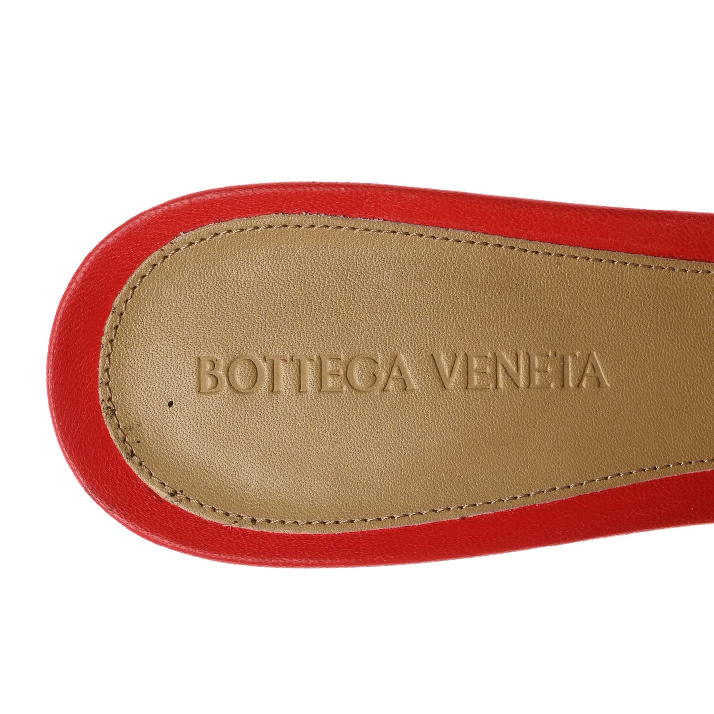 Lambskin Stretch Mule Sandals 39 Bright Red