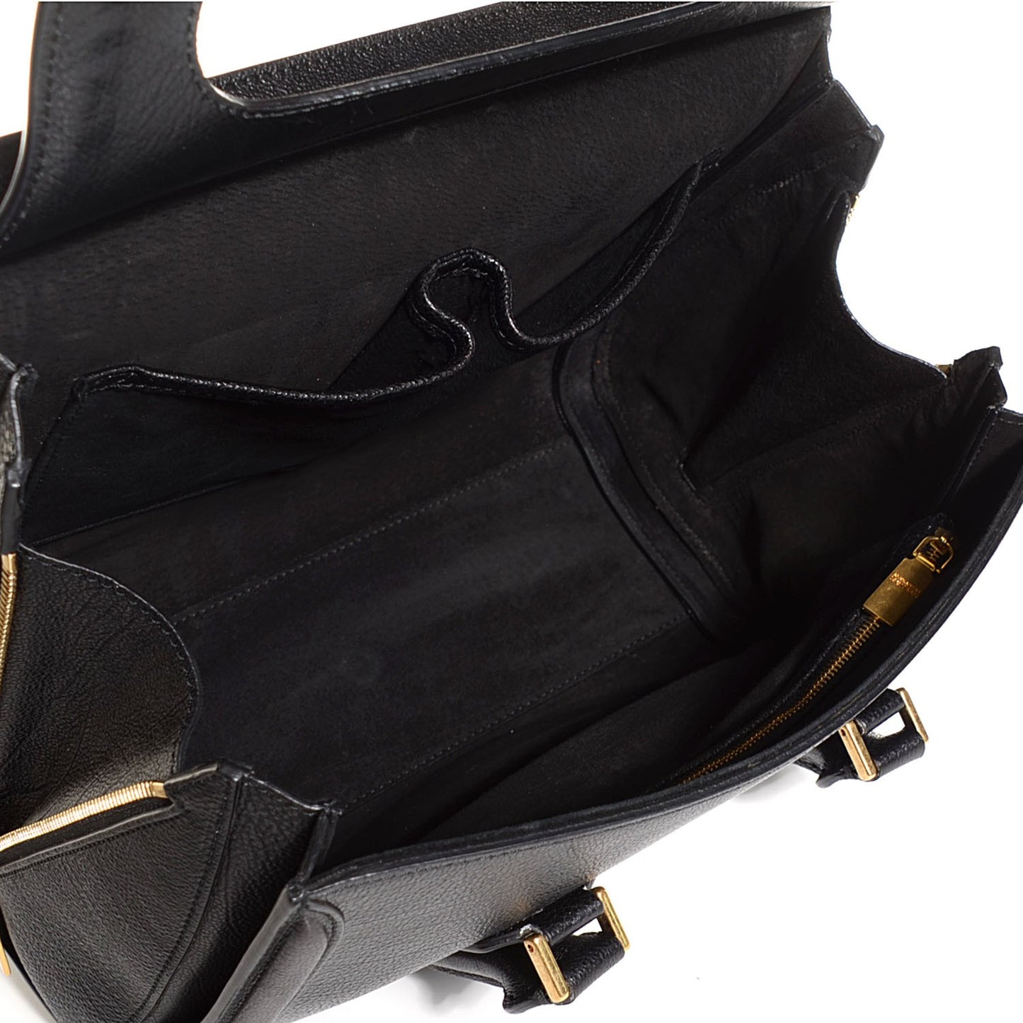 Grained Calfskin Small Heroine Black